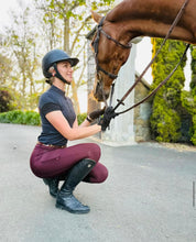 Load image into Gallery viewer, Equus Elite Burgundy Riding Tights
