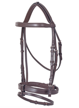 Load image into Gallery viewer, Platinum Padded Flat Hanoverian Bridle
