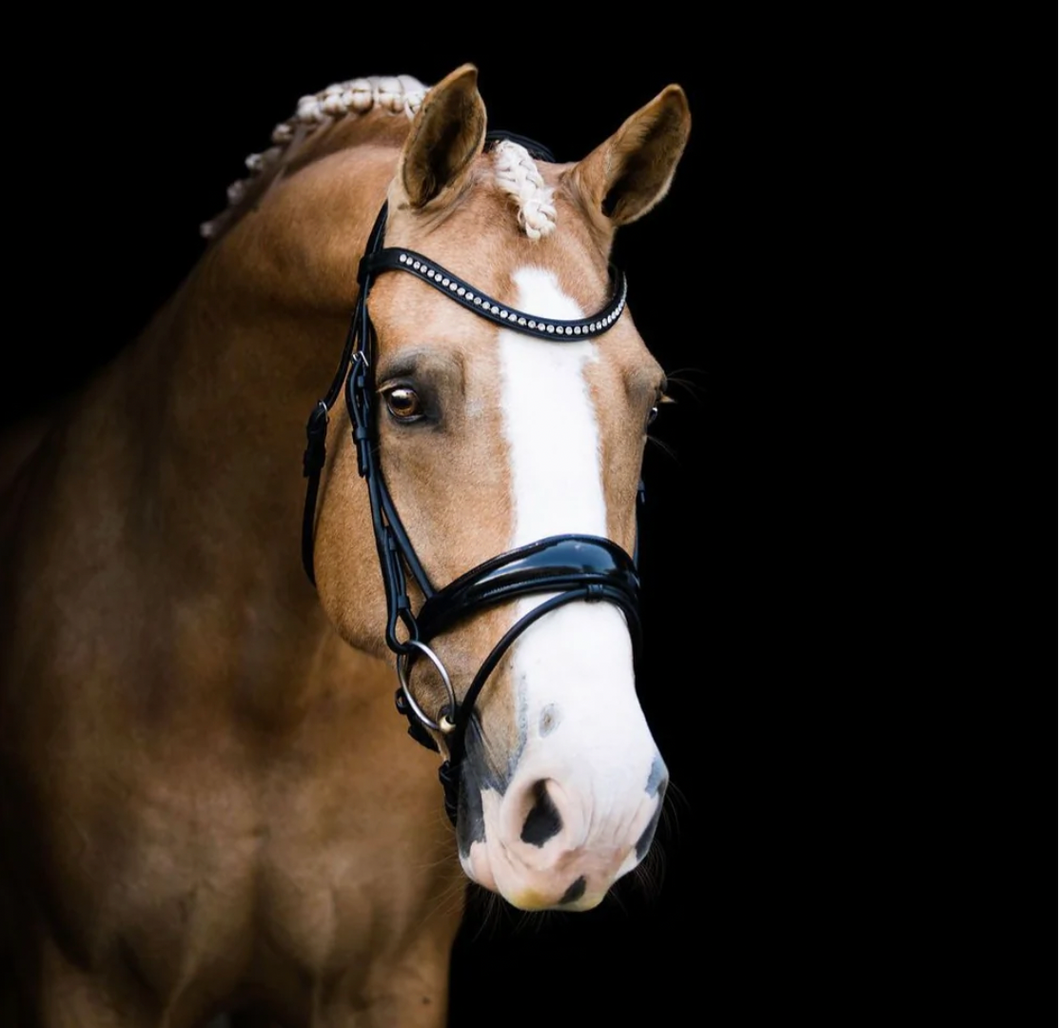 Lumiere Aurelie Rolled Leather Bridle Hanoverian